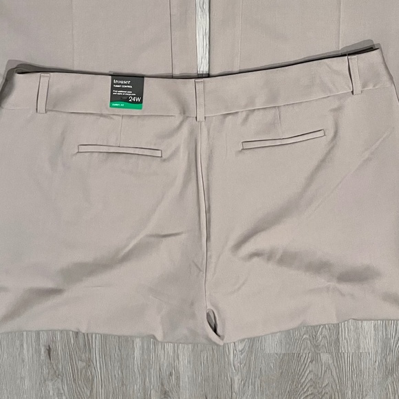 Alfani Women's Beige Tummy Control Curvy Fit Trouser Leg Pants Plus Size 24W - Picture 9 of 13